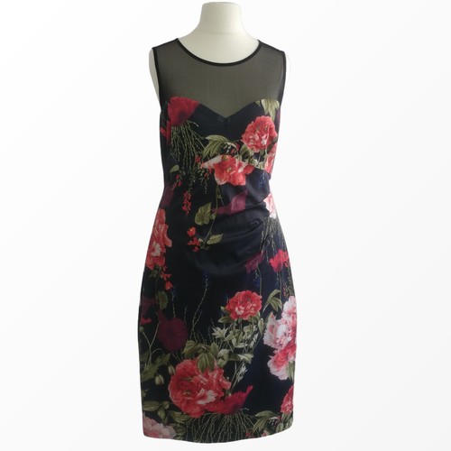 Karen millen black floral rose - black,