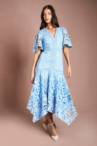 Coast blue midi dress womens - blue,