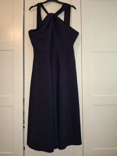 Navy blue scuba crepe cross - blue,