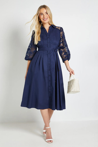 Wallis navy shirt - navy, dress