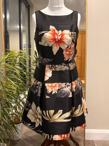 Coast black floral fit - black, &