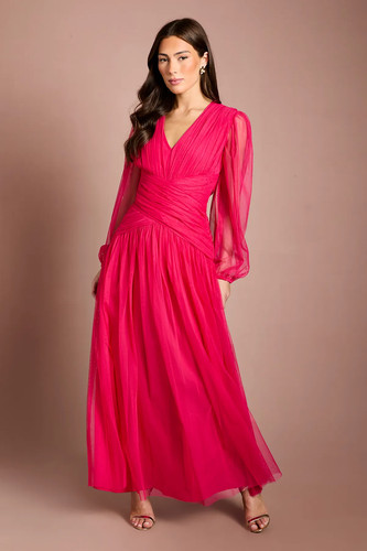 Coast raspberry midaxi dress - midaxi,