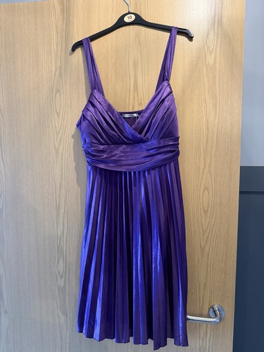 Purple metallic pleated party - purple,