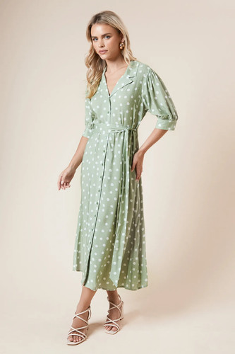 Dorothy perkins green midi - perkins,