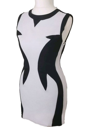 Goddiva black white bodycon - &,