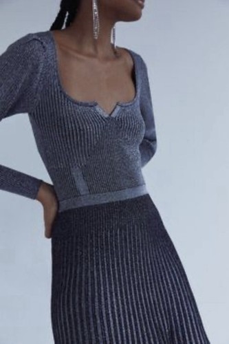 Warehouse grey metallic dress - warehouse,