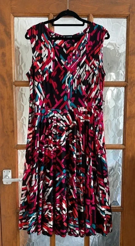 Abstract print midi dress - abstract,