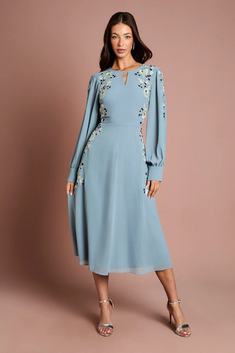 Coast dusty blue line dress - dusty,