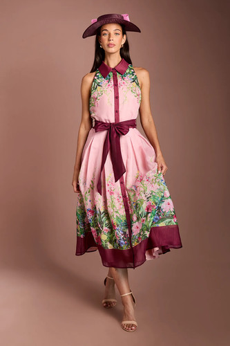 Coast blush midi dress womens - blush,