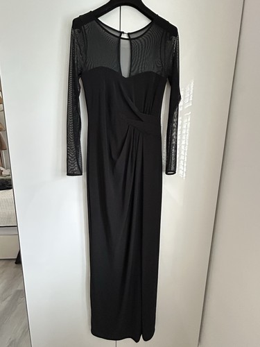 Coast black long sleeve sheer - coast,