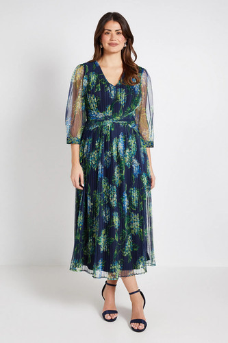 Wallis navy fit - flare, dress