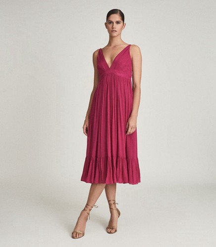 Reiss marie pinke stripe midi - stripe,