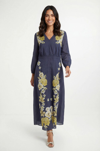 Wallis navy fit flare - navy,