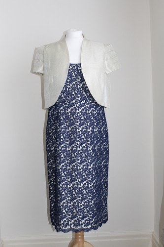 Ladies dress gold with blue