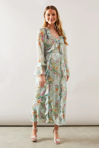Wallis sage line dress - wallis,