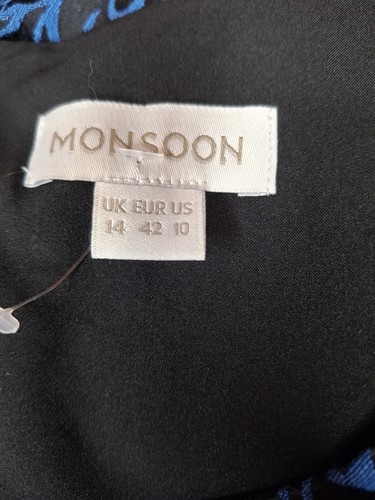 Monsoon blue black floral - black,