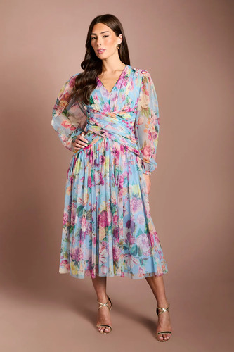Coast blue midaxi dress womens - blue,