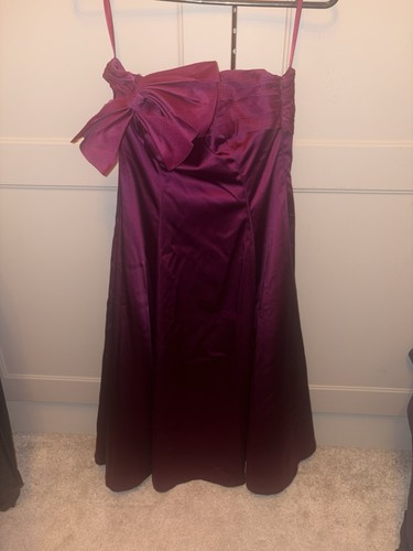 Coast burgundy satin strapless - coast,
