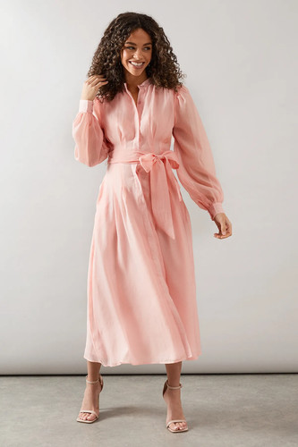 Wallis pink shirt dress womens - wallis,