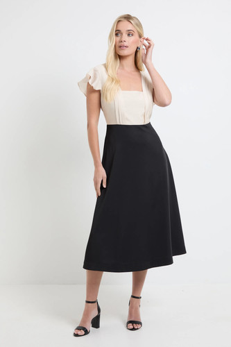 Wallis black fit flare dress - wallis,