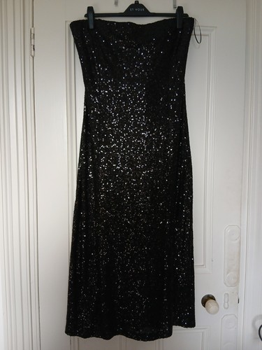 Unworn black maxi sequin - black,
