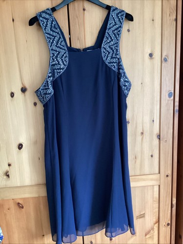 Navy blue occasion dress size - blue,