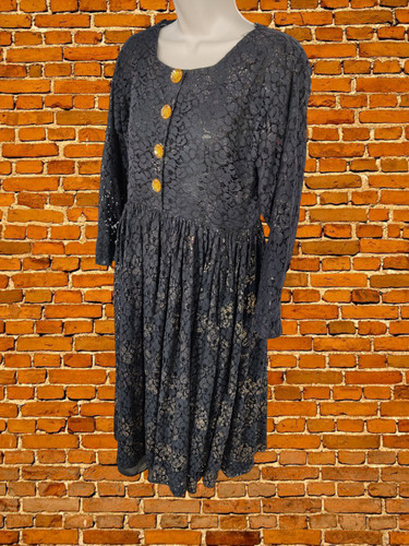 Vintage black size dress - black,