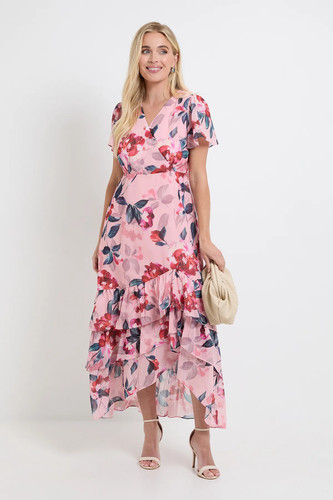 Wallis pink fit flare - wallis, dress