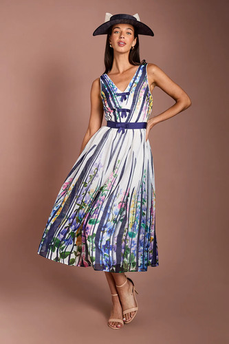 Coast navy midi - navy, dress