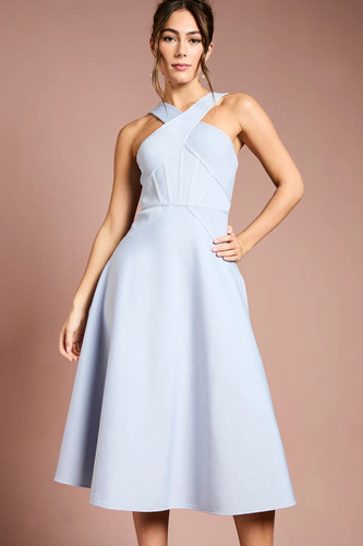 Coast light blue midi dress - light,